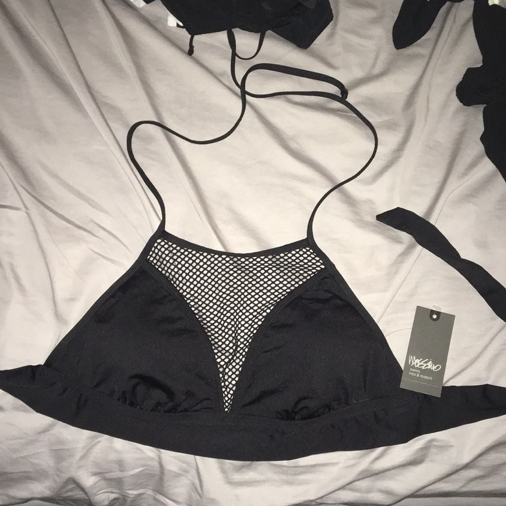 Black bathing suit top